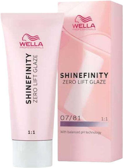 Wella Shinefinity Zero Lift Glaze Προσωρινή Βαφή Μαλλιών 07/81 60ml