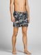 Crete Herren Badebekleidung Shorts Black Tarnfarben