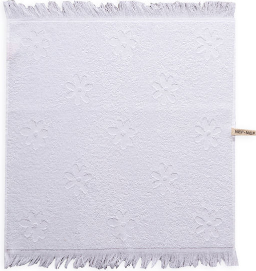 Nef-Nef Homeware Daisy Tea Towel from 100% Cotton in White Color 50x50cm