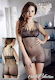 Cottelli Collection Net Mini Dress Black