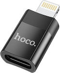 Hoco UA17 Konverter Blitzschlag männlich zu USB-C weiblich Schwarz