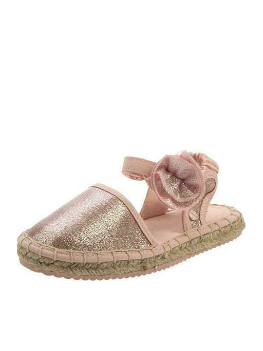Kids Espradrilles with Hoop & Loop Closure Pink
