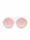 Solo-Solis Women's Sunglasses with Rose Gold Frame and Pink Lens NDL2394