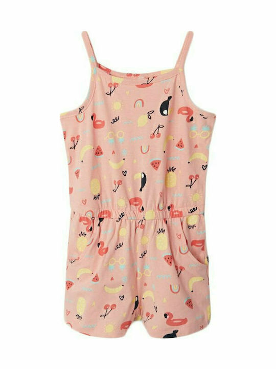 Kinderstoff-Overall-Shorts/Bermudas Rosa