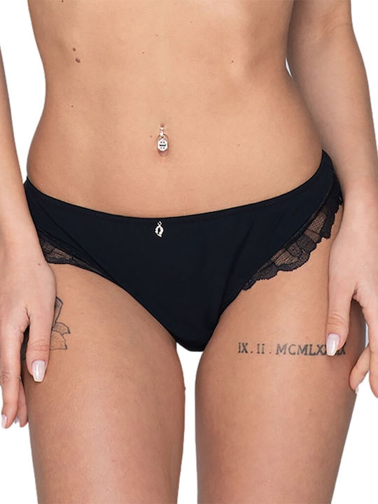 Luna Melody Damen Brasilien mit Spitze Black