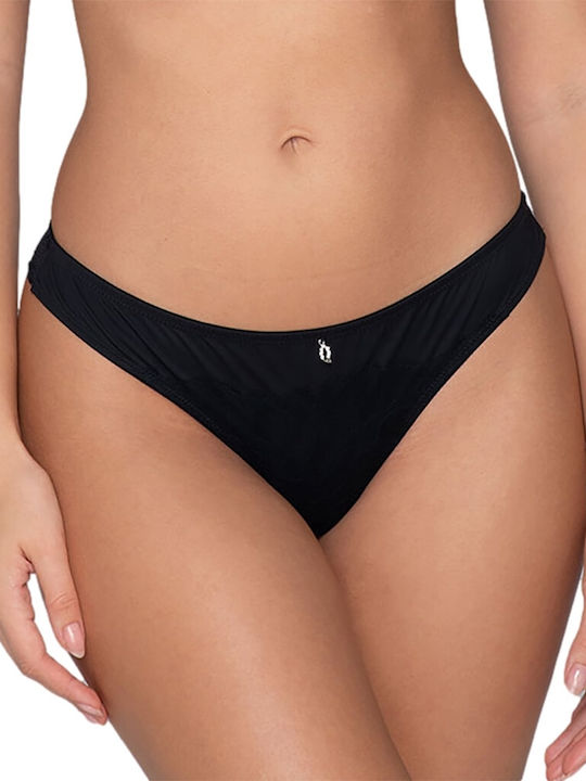 Luna Melody Women's String with Lace Black