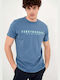Funky Buddha T-shirt Bărbătesc cu Mânecă Scurtă Dusty Blue