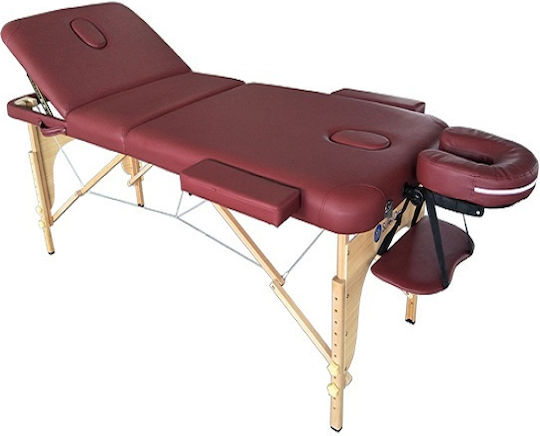 SuperOrtho Pro 3 Легло за Физиотерапия Преносимо/Сгъваем Бордо от Дърво 190x71см