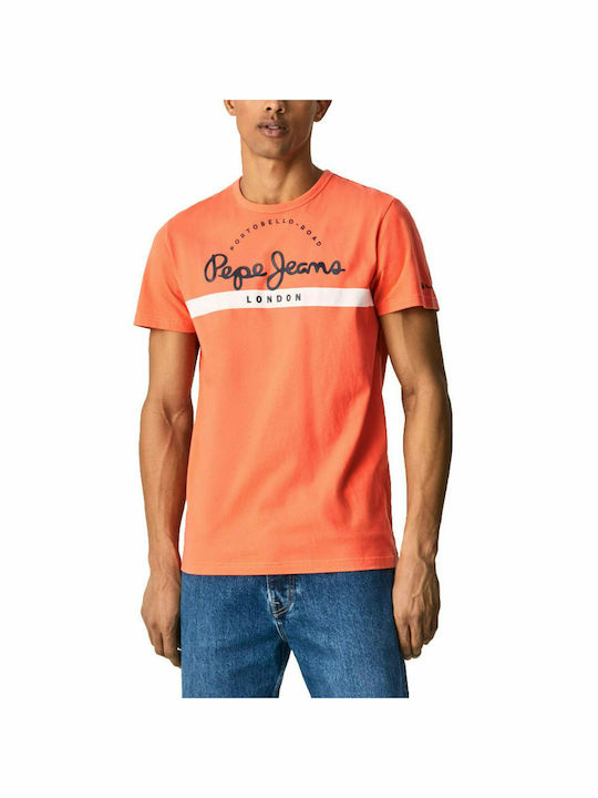Pepe Jeans Abrel Men's Short Sleeve T-shirt Orange