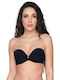 Luna Melody Plunge Plunge Strapless Bra with Light Padding Underwire Black