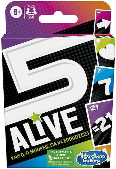 Brettspiel Five Alive Card Game für 2-6 Spieler 8+ Jahre Hasbro