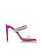Sante Women's Sandals with Strass Fuchsia with Thin High Heel