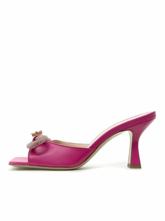 L'ESTROSA LEATHER HIGH HEEL SANDALS WOMEN L'ESTROSA FUCHSIA (LSTRS-4551-L)