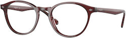 Vogue Herren Acetat Brillengestell Burgundisch ...