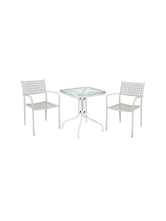 Baleno Garten- und Outdoor-Möbelsets für kleinen Raum Weiß 3 Stück E5172,1S