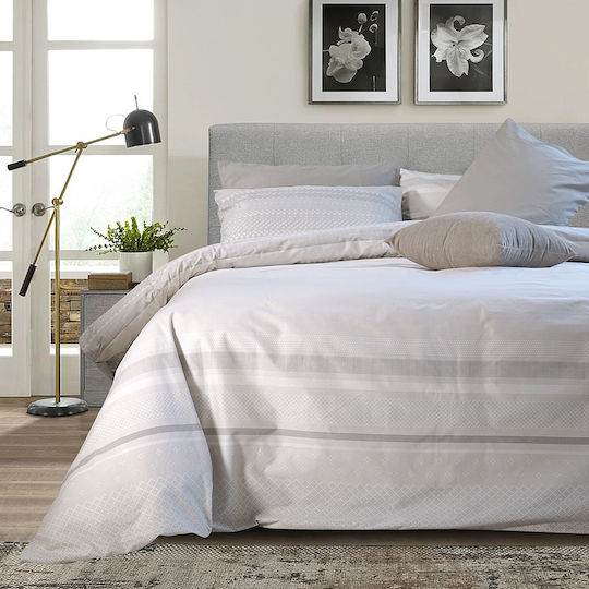 Lino Home Ripes Покривало Единично Памук Taupe 160x240см