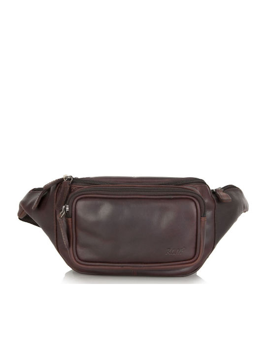 Leather Waist Bag Dark Brown