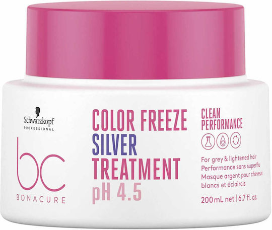 Schwarzkopf Bonacure Color Freeze Silver p.H 4.5 Hair Mask for Color Protection with Keratin 200ml