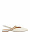 Pantofi balerini pentru femei Slingback Off White
