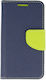 Wallet Synthetic Leather Navy Blue (Galaxy S22)