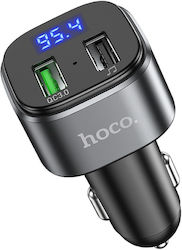 Hoco FM Transmitter Αυτοκινήτου Fighter E67 με USB / Bluetooth Black