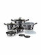 Berlinger Haus Metallic Line Cookware Set of Aluminum with Non-stick Coating Carbon Pro Collection 13pcs