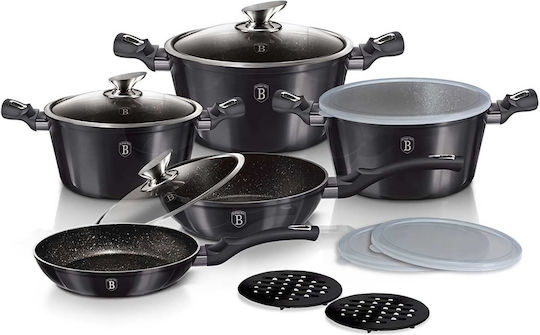 Berlinger Haus Metallic Line Σετ Μαγειρικά Σκεύη από Αλουμίνιο Carbon Pro 13τμχ Berlinger Haus Metallic Line Σετ Μαγειρικά Σκεύη από Αλουμίνιο Carbon Pro 13τμχ