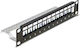 DeLock Patch Panel Keystone για Rack 1U 10" 12 Θυρών με ανακούφιση καταπόνησης Μαύρο