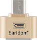 Earldom Конвертор micro USB мъжки към USB-A женски Златист 1 брой