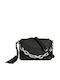 Γυναικεία Flap Bag Χιαστί Μαύρη