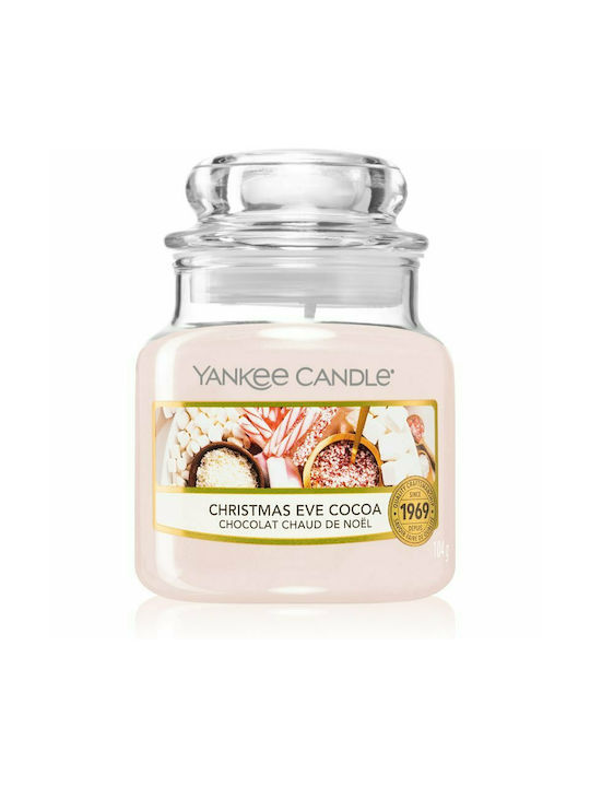 Yankee Candle Lumânare Aromată Christmas Eve Borcan cu Aromă Cacao Roz 104gr 1buc