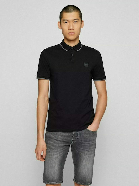 Hugo Boss Ανδρικό T-shirt Polo Μαύρο