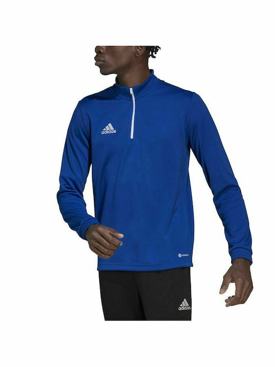 Adidas Entrada 22 Ανδρική Μπλούζα με Φερμουάρ Μακρυμάνικη Μπλε