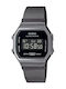 Casio Vintage Iconic Ψηφιακό Ανδρικό Ρολόι 35mm Χρονογράφος Μπαταρίας με Γκρι Μεταλλικό Μπρασελέ