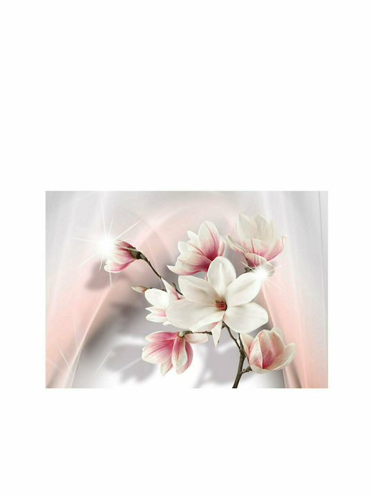 Wall Mural White Magnolias Fabric Pink 250x175cm