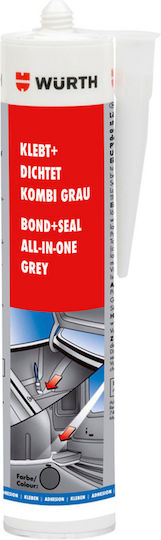 Wurth Bond+Seal All In One Sealant Silicone High Temperature Gray 310ml