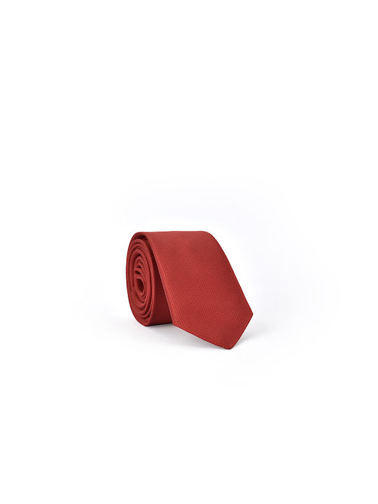 Makis Tselios Fashion Herren Krawatte Monochrom in Rot Farbe