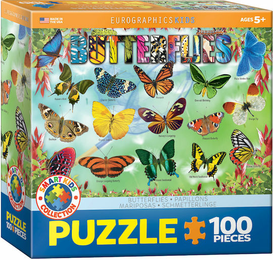 Παιδικό Puzzle Butterflies για 5+ Ετών 100pcs Eurographics