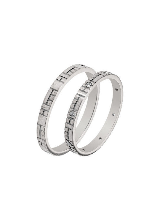 WeißGold MASCHIO FEMMINA Sottile Serie SL42L 9 Karat Gold Ring Ring Größe:41 Steine:Ohne Steine (Stückpreis)
