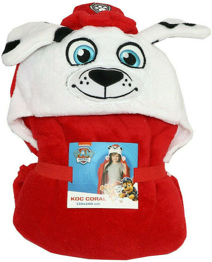 Nickelodeon Decke Vlies Paw Patrol 1 Rot 110x140cm