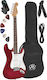 SX Guitars ED-1 Ηλεκτρική Κιθάρα ST Style με SSS Διάταξη Μαγνητών Candy Apple Red με Θήκη