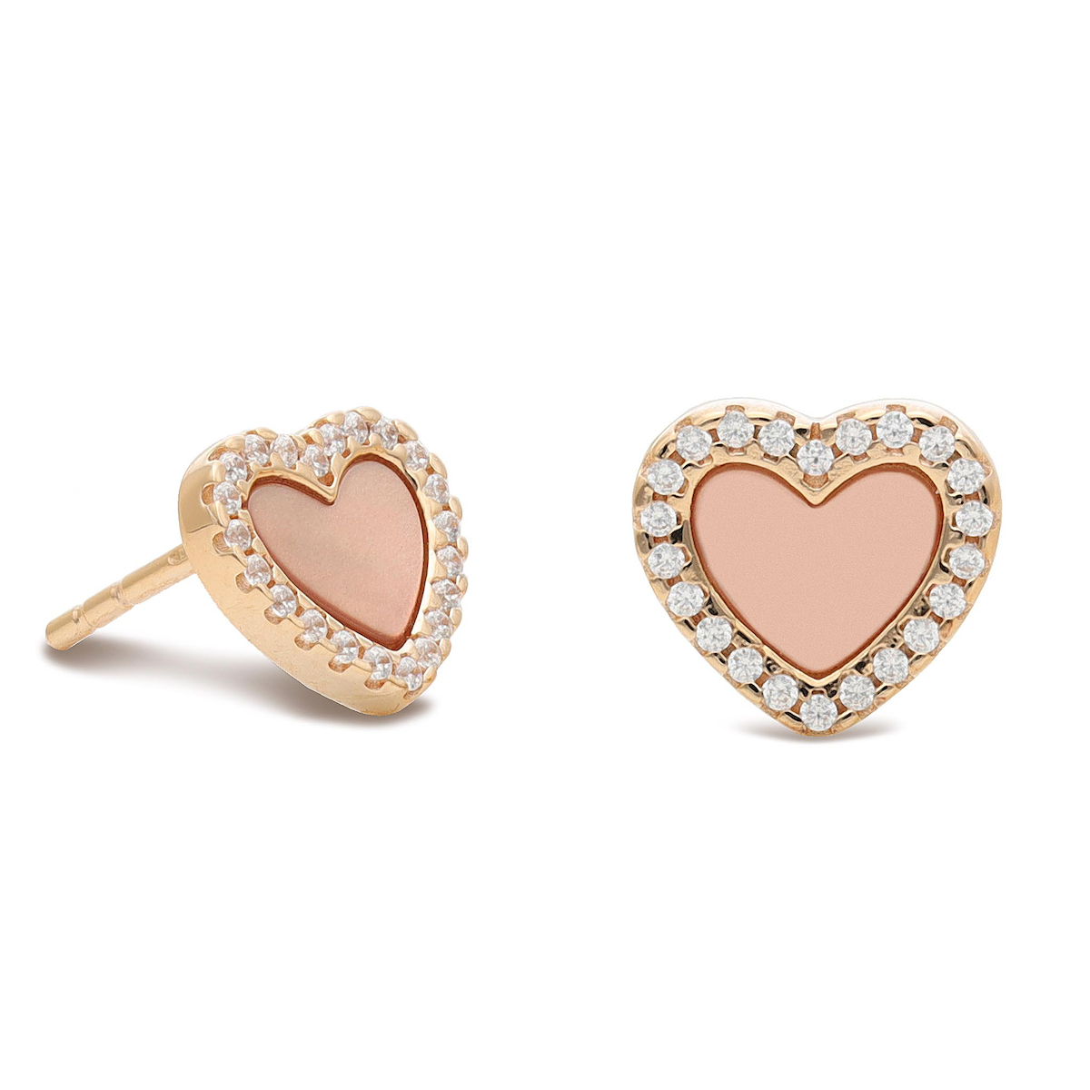 Mk heart earrings deals