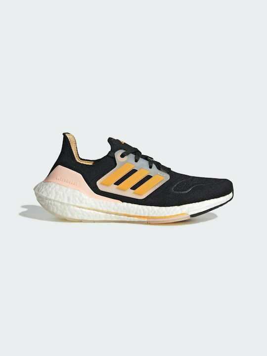 Adidas Ultraboost 22 Γυναικεία Αθλητικά Παπούτσια Running Carbon / Flash Orange / Ecru Tint