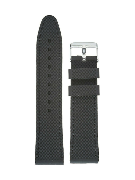 Diloy Straps Каучукова каишка Черен 24мм