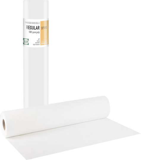 Bournas Medicals Εξεταστικό Ρολό Χάρτινο Regular Standard 40εκ. x 50μ. Λευκό