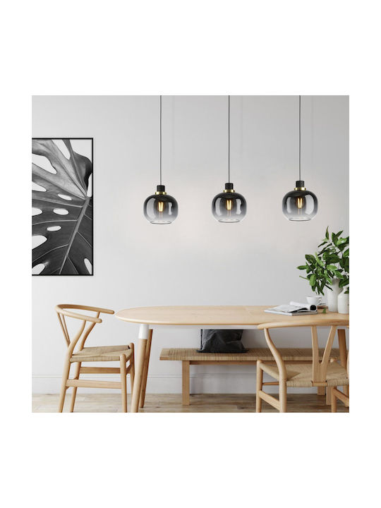 Eglo Oilella Pendant Light Black Rail with Socket E27 95x110cm