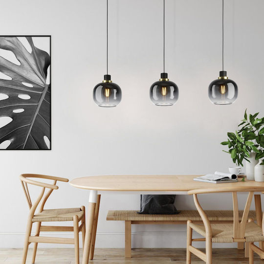Eglo Oilella Lustră Negru Calea ferată cu Dulie E27 95x110cm.