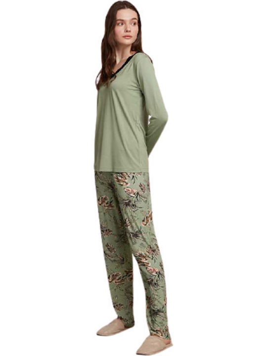 Penye Mood Winter Women's Pyjama Set Khaki