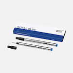 Mont Blanc Legrand Replacement Ink for Ballpoint Royal Blue Rollerball Fine 2pcs