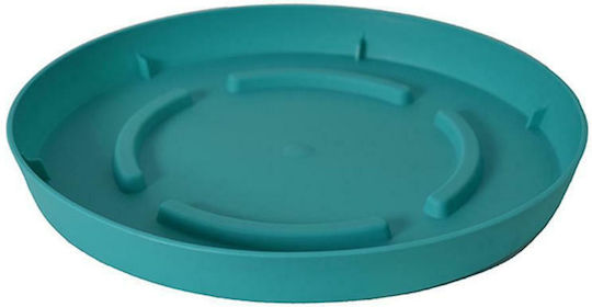 Atmosphera City Pot Plate Plastic Turquoise 26x26cm